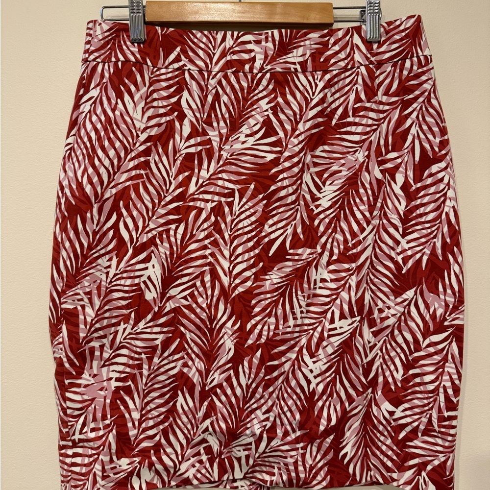 Ann Taylor Factory Skirt -multi color palm leaves